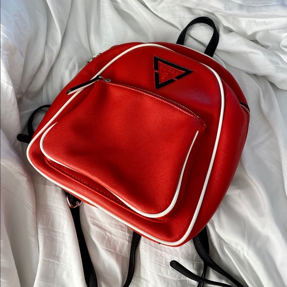 red guess mini backpack